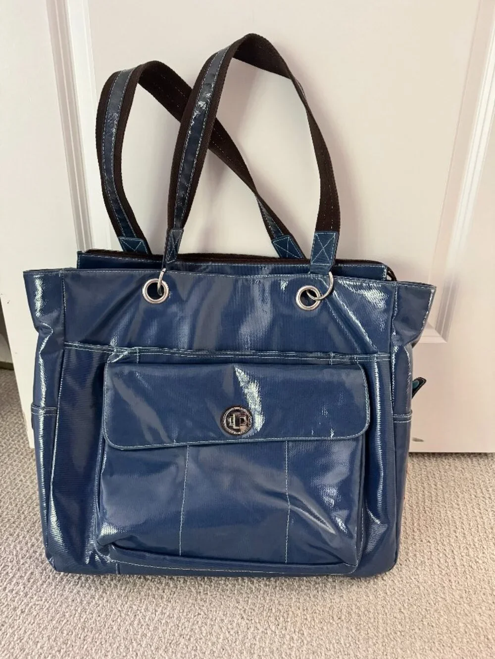 Blue and Orange Eco-Friendly Urban Junket Women's Business / Travel Tote